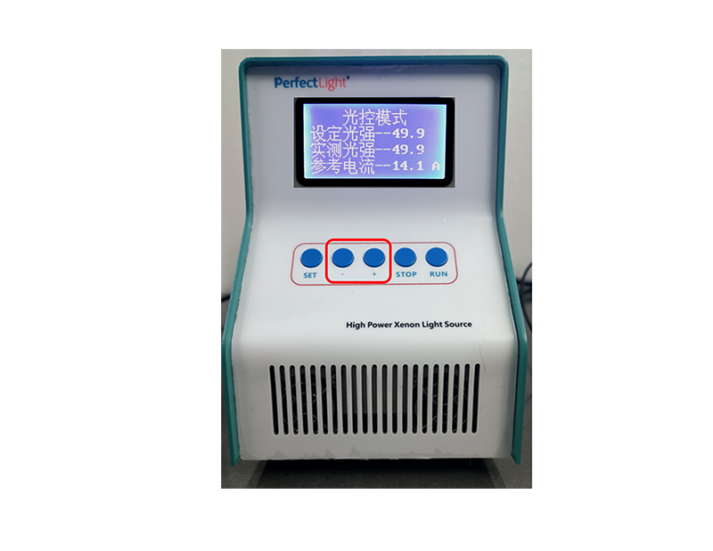 Figure 2. Front Panel of Microsolar 300 Xenon Lamp Light Source.jpg Figure 2. Front Panel of Microsolar 300 Xenon Lamp Light Source.jpg