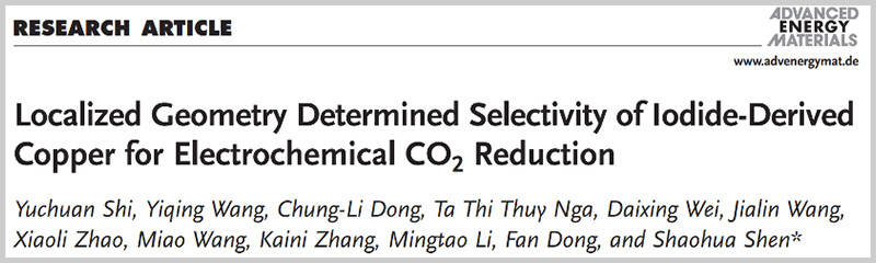 Important Research Achievements of Professor Shao-Hua Shen's Research Group at Xi'an Jiaotong University